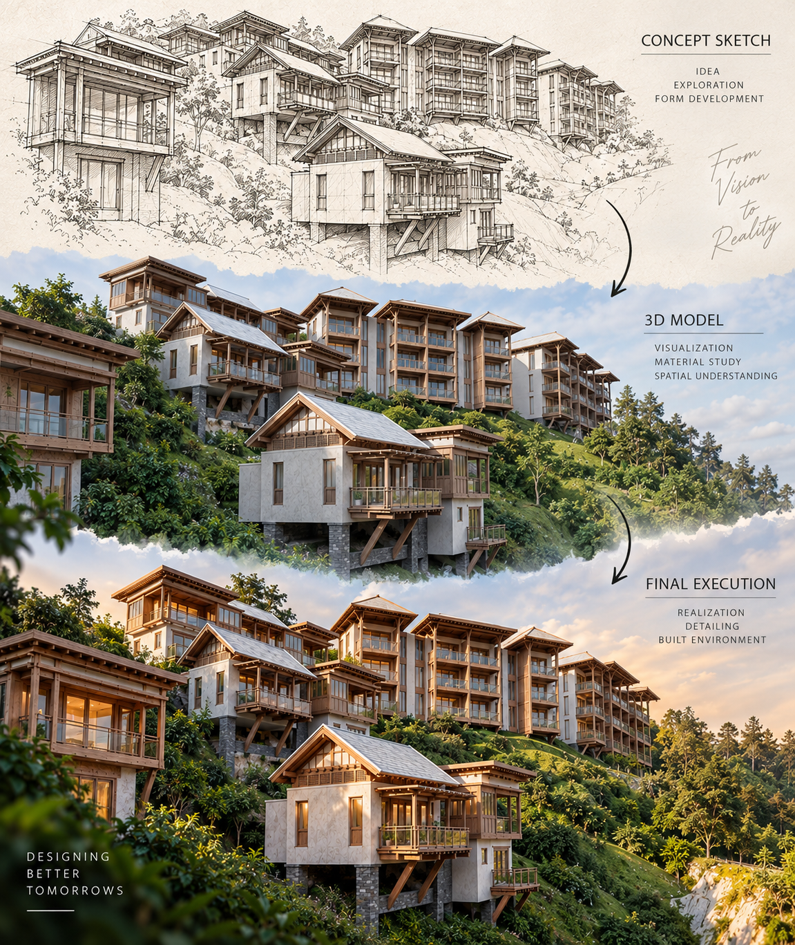 Contemporary architectural building